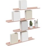  Ležeča polica 4 pcs Roza 60 x 8,5 x 2,5 cm Jeklo, (5000201605) | Shoptok.si