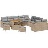 vidaXL Vrtna sedežna garnitura z blazino 13 pcs Bež in svetlo siva, (5000134931) | Shoptok.si