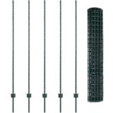 vidaXL evropska ograja s 5 U stebri zeleno 1,6x10 m iz jekla | Shoptok.si
