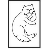  Slika - Cat Relaxing (1 Part) Vertical 80x120 U crnom drvenom okviru | shoptok.hr