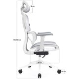  Ergonomska kancelarijska stolica LEVANO siva/bela/crna | Eponuda.com