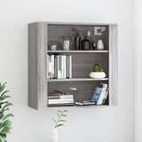 The Living Store Stenska omarica siva sonoma 80x33x80 cm inženirski les - Stenska Omarica, (21435516) Cene