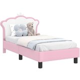  Okvir kreveta za malu djecu s naslonom Ružičasta 70 x 140 cm PU | shoptok.hr