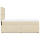  Krevet s oprugama i madracem krem 100 x 200 cm od tkanine | shoptok.hr