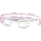  Posteljni okvir brez vzmetnice vošč. rjav 150x200 cm borovina, (21528324) | Shoptok.si