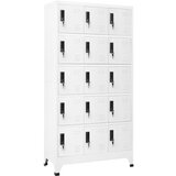 The Living Store Omara s ključavnico bela 90x40x180 cm jeklo - Omarica Na Ključ, (21435789) | Shoptok.si