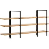 Police Knjižna omara 3-nadstropna 160x31x80 cm trden mangov | Shoptok.si