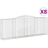  Lučne gabionske košare 8 kom 400x50x140/160cm pocinčano željezo | Eponuda.ba