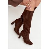 Boto Ladies heated ankle boots with heel chocolate Zamira | shoptok.hr