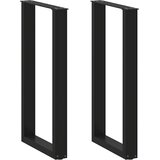  Noge za barski stol U-oblika 2 kom Crne 40 x (90-91) cm Čelik | shoptok.hr