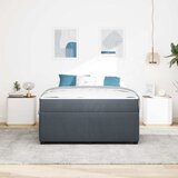  Krevetna konstrukcija Tamno siva 140 x 200 cm tkanina | shoptok.hr