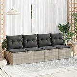 vidaXL 4-dijelni set vrtnih sofa s jastucima od poliratana i bagrem | shoptok.hr