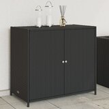 vidaXL Vrtna omara za shranjevanje črna 83x45x76 cm poli ratan Cene