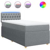 Maison Chic Box spring postelja - Vzmetna postelja z vzmetnico svetlo siva 90x190 cm blago SL10221, (21908298) | Shoptok.si
