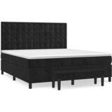  The Living Store Box spring postelja z vzmetnico črna 160x200 cm žamet - Box Spring Postelja, (21491882) | Shoptok.si
