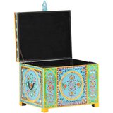 vidaXL Ročno barvana škatla 50x40x40 cm mangov les | Shoptok.si