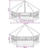  Ograda za Pse s 6 Panoa Bijela 179 x 151 x 114 cm Plastika | shoptok.hr