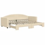  Dnevni krevet na razvlačenje krem 80 x 200 cm od tkanine | shoptok.hr