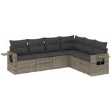  The Living Store Vrtna sedežna garnitura 6-delna z blazinami siv poli ratan - Vrtna Sedežna Garniture, (21461785) | Shoptok.si