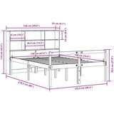  Knjižna postelja brez vzmetnice vošč. rjava 120x190cm trden les, (21610409) | Shoptok.si
