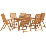  Vrtni set za objed 7 kom. 6-sjedala Prirodna | Shoptok.si