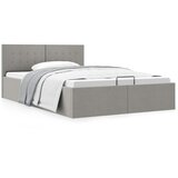 Maison Chic Dvižni Posteljni okvir - Dvoposteljna postelja - Zakonska postelja svetlo sivo blago 120x200 cm, (21693802) | Shoptok.si