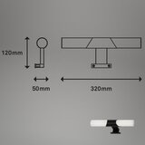 BRILONER LED osvetljenje za kupatilsko ogledalo LED/7W/230V 4000K IP44 32 cm crna | Eponuda.com