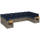  10-dijelni set vrtnih sofa od poliratana s jastucima sivi | shoptok.hr