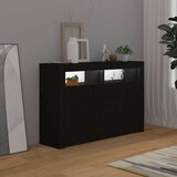  Komoda s LED svjetlima crna 115,5 x 30 x 75 cm | shoptok.hr