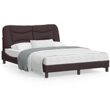 vidaXL Posteljni okvir z vzglavjem temno rjav 140x200 cm blago Cene
