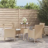 vidaXL 5-dijelni vrtni bistro set od poliratana s jastucima bež | shoptok.hr
