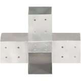 vidaXL spojnici za stupove u x-obliku 4 kom pocinčani metal 81 x 81 mm | shoptok.hr