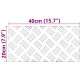  Stepenica Pravokutni 4 pcs Srebrno 40 x 20 cm Aluminij | shoptok.hr