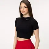 Active Crop Top Jet Black