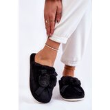 Kesi Women's fur slippers with pompom Black Castello | Shoptok.si
