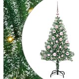  Umjetno Božićno Drvo s Snježnim Flokom i LED Svjetlom 120 cm | shoptok.hr