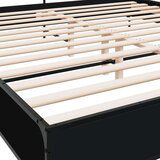  Okvir za krevet crni 180 x 200 cm konstruirano drvo i metal | shoptok.hr