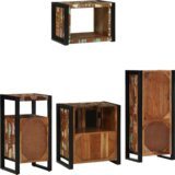 vidaXL Set namještaja za kupaonicu 4 pcs Čvrsto reciklirano drvo | shoptok.hr
