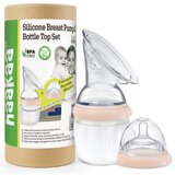 Haakaa ročna črpalka silikonska komplet s stekleničko 160 ml peach Cene