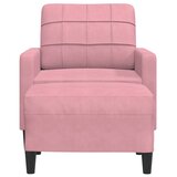  Fotelja s tabureom ružičasta 60 cm baršunasta | shoptok.hr
