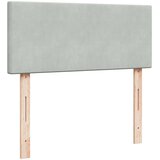 vidaXL Otomanski posteljni okvir z vzmetnico siv 120x190 cm žamet | Shoptok.si