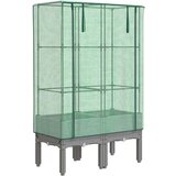vidaXL Visoka greda s prevleko za rastlinjak videz ratana 80x40x140 cm | Shoptok.si
