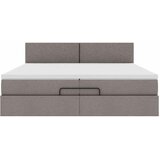  Otomanski krevet s madracem smeđesivi 200x200 cm tkanine | shoptok.hr