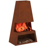  Kamin Smeđa 60 x 35 x 100 cm Čelik otporan na vremenske uvjete | shoptok.hr