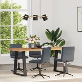 vidaXL Jedilni stoli 4 kosi temno siv žamet | Shoptok.si