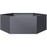 Maison Chic Vrtno korito - Greda - Cvetlični Lonec antracit šestkotnik 138x120x45 cm jeklo, (21790166) | Shoptok.si