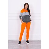 Kesi Set with colored stripes orange+gray | Shoptok.si