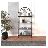 Hanah home polica za knjige mona black glass