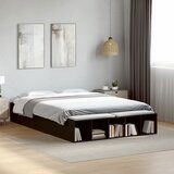 Maison Chic Posteljni okvir - Dvoposteljna postelja - Zakonska postelja črn 120x190 cm inženirski les-J13682, (21760879) | Shoptok.si