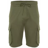 Trendyol Men's Khaki Regular Fit Cargo Pocket Shorts